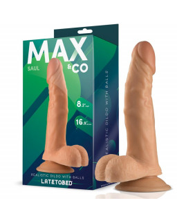 Saul Dildo Realista con Testiculos Natural 825 21 cm