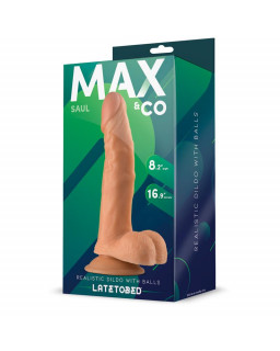 Saul Dildo Realista con Testiculos Natural 825 21 cm