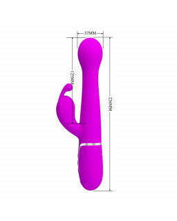 Vibrador con Thrusting y Bolas Rotatorias Dejon Rosa