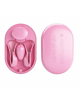 Surprise Box Huevo Vibrador y Pinzas para Pezones con Electro Estimulacion Rosa