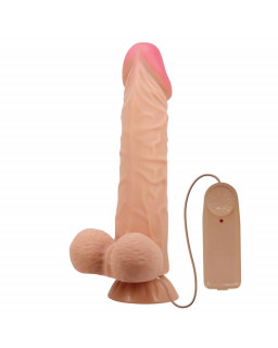 Vibrador Realista Control Remoto Doble Densidad y Piel Deslizante 24 cm