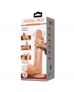 Vibrador Realista Control Remoto Doble Densidad y Piel Deslizante 24 cm