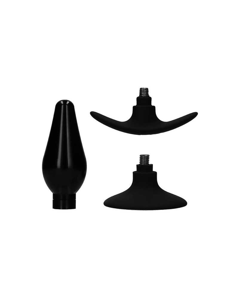 Set Plug Anal y Ventosa Putiaguda Grande Negro