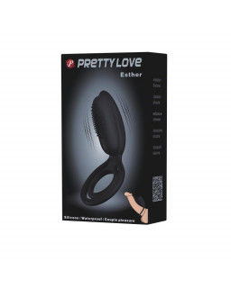 Pretty Love Anillo Vibrador Esther Color Negro