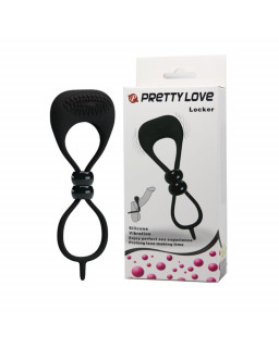 Pretty Love Anillo Vibrador Locker Color Negro