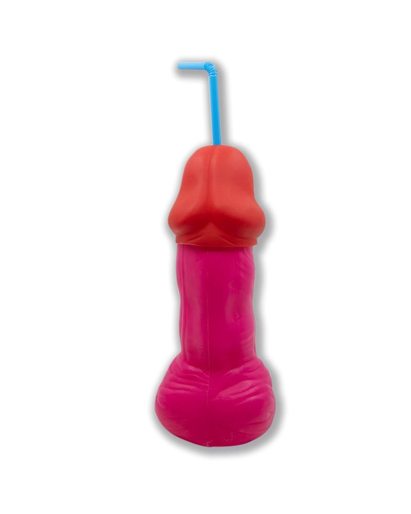 Vaso con Forma de Pene Plastico Fuscia 500 ml