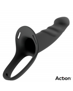 Arnes Strap on con Dildo Hueco Silicona Premium Talla L Negro