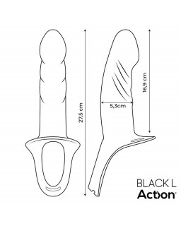 Arnes Strap on con Dildo Hueco Silicona Premium Talla L Negro