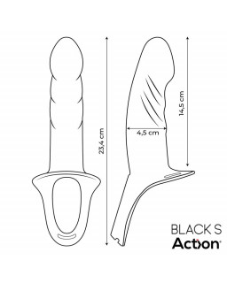 Arnes Strap On con Dildo Hueco Silicona Premium Talla S Negro