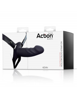 Arnes Strap On con Dildo Hueco Silicona Premium Talla S Negro