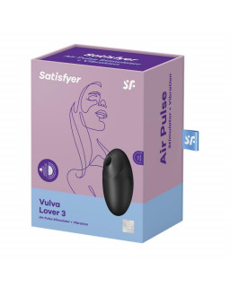 Vulva Lover 3 Succionador de Clitoris Negro