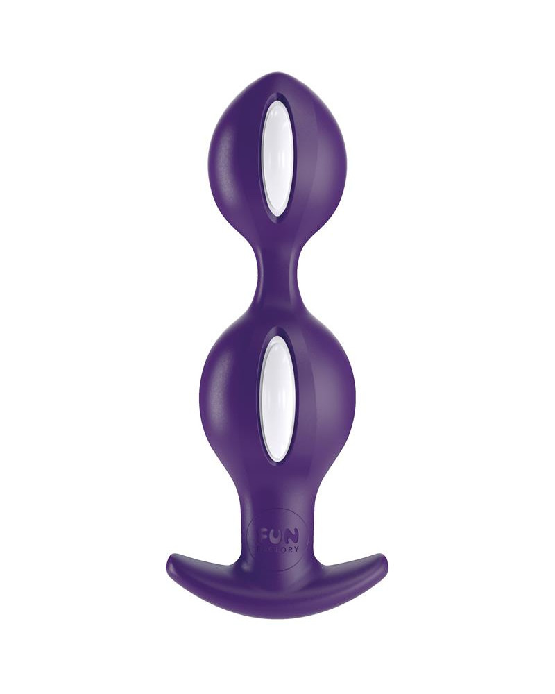 B Balls Duo Plug Anal con Peso White Dark Violet