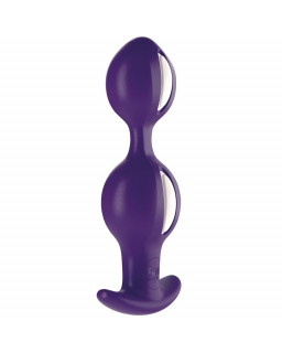 B Balls Duo Plug Anal con Peso White Dark Violet