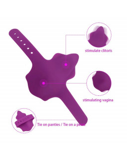 No Seventeen Estimulador de Braguita Control Remoto USB Magnetico Purpura