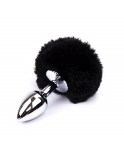 Plug Anal con Pompon Negro Talla S