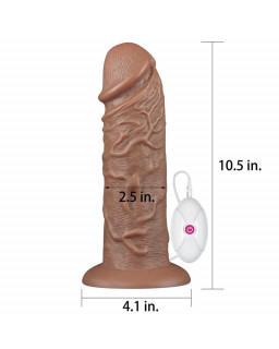 Dildo King 105 con Vibracion Chubby Marron