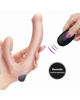 Doble Dildo Strapless Silicona USB