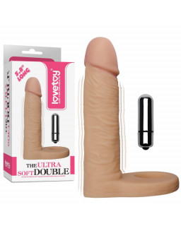 Dildo The Ultra Soft Double con Vibracion 58 Natural