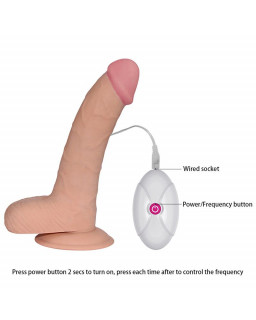 Dildo The Ultra Soft Dude con Vibracion 88 Natural