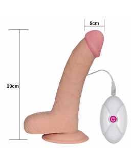 Dildo The Ultra Soft Dude con Vibracion 88 Natural