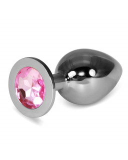 Plug Anal Metal RoseBud Classic con Joya Rosa Talla L