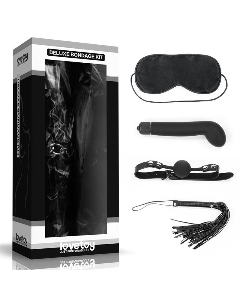 Kit Bondage Deluxe con Vibrador Negro