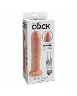 King Cock Dildo Realista con Glande Retractil Color Natural 7