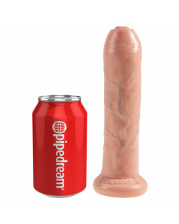 King Cock Dildo Realista con Glande Retractil Color Natural 7