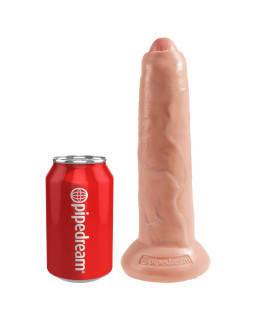 King Cock Dildo Realista con Glande Retractil Color Natural 9