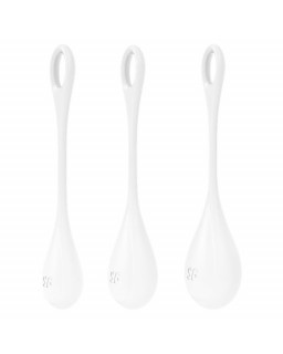 Set 3 Bolas Suelo Pelvico Yoni Power 1 Blanco