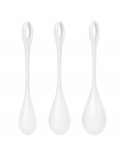 Set 3 Bolas Suelo Pelvico Yoni Power 1 Blanco