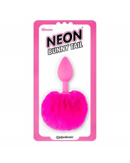 Neon Plug Anal con Cola Rosa