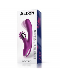 No Two Vibrador Movimiento Finger y Rueda Estimuladora