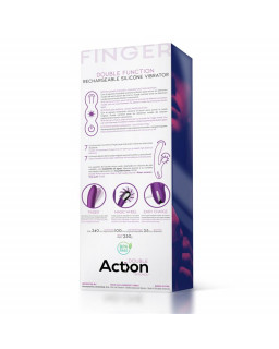 No Two Vibrador Movimiento Finger y Rueda Estimuladora