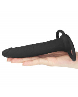 Dildo Anal con Doble Anillo Negro